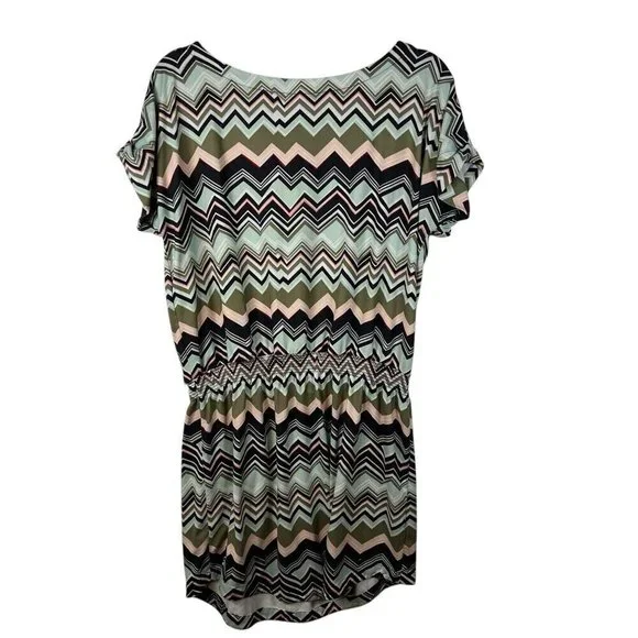 Lole Short Sleeve Comfy Casual Leisure Scoop Hem Elastic Hip Sun Dress SZ Large - Picture 4 of 7